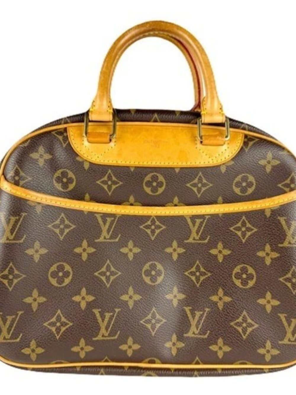 Auth LOUIS VUITTON Monogram Trouville Handbag Brown M42228 - z8882